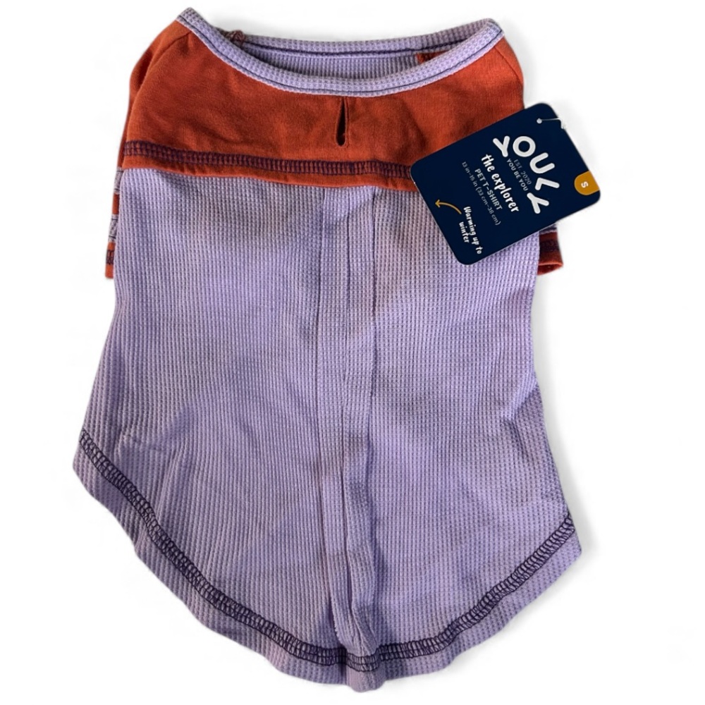 NWT YOULY purple dog t-shirt tee S